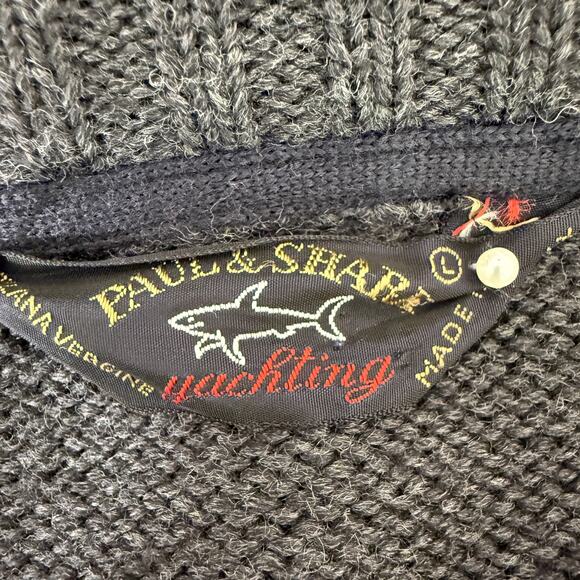Paul & Shark Yachting Cardigan Sweater | Merino Wool Nautical Coastal Prep | L - Picture 4 of 9